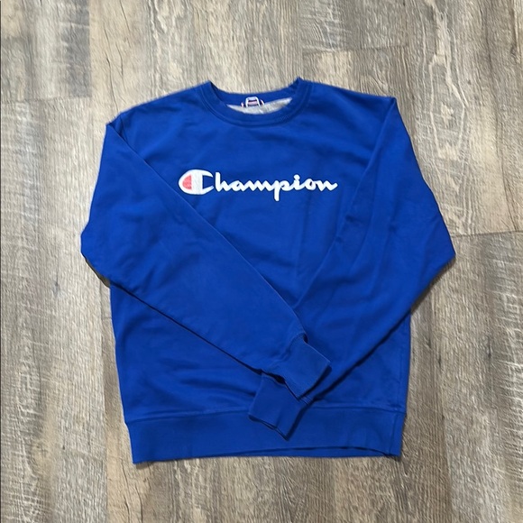 Champion Other - Champion Blue Crewneck Sweater with Iconic Logo